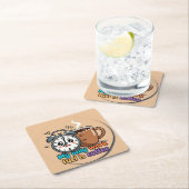 Cute Funny Alarm Clock Coffee Coaster Kartonnen Onderzetters (Insitu)