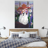 Cute Funny Alpaca, hou je kool Canvas Afdruk (Insitu (Slaapkamer))