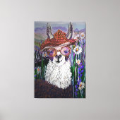 Cute Funny Alpaca, hou je kool Canvas Afdruk (Voorkant)