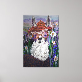 Cute Funny Alpaca, hou je kool Canvas Afdruk