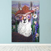 Cute Funny Alpaca, hou je kool Canvas Afdruk (Insitu (Houten vloer))