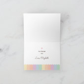 Cute Funny Alpaca Llama en Rainbow Whimsical Bedankkaart (Binnen)