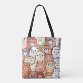 Cute Funny Alpacas Llama Pattern Personized Tote Bag (Achterkant)