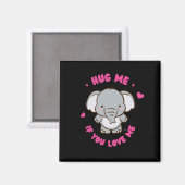 Cute Funny and Lovely Elephant Magneet (Voorkant / Achterkant)