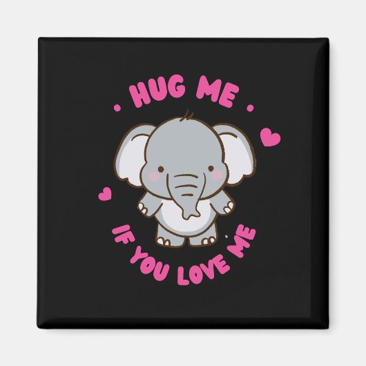 Cute Funny and Lovely Elephant Magneet (Voorkant)