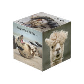 Cute Funny Animal Foto Cube Kubus (Voorkant hoekig)