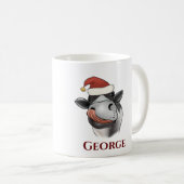 Cute Funny Animal Santa Pet kerst Koffiemok (Voorkant rechts)