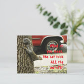 Cute Funny Animal Squirrel Joke Briefkaart (Staand voorkant)