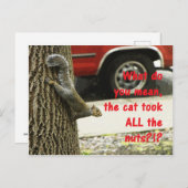 Cute Funny Animal Squirrel Joke Briefkaart (Voorkant / Achterkant)