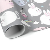 Cute Funny Animals Wrapping Paper Cadeaupapier (Rol Hoek)