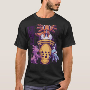 Cute Funny Aolotl Ijsje Japanse Anime T-shirt