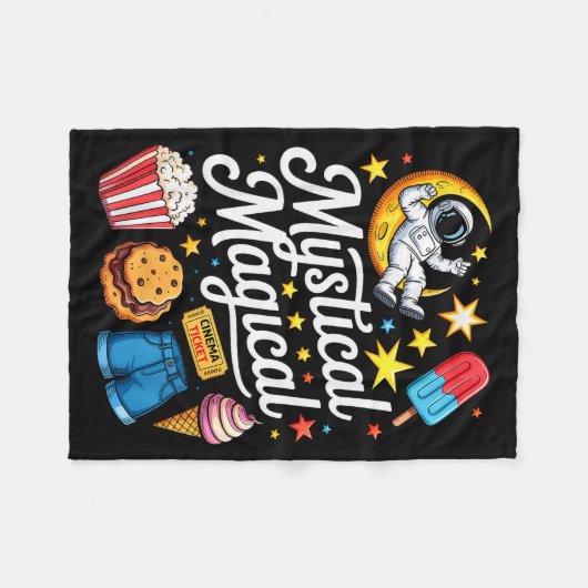 Cute Funny Astronaut Cookies Kids Boy Toddler Girl Fleece Deken (Voorkant (Horizontaal))