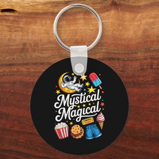 Cute Funny Astronaut Cookies Kids Boy Toddler Girl Sleutelhanger (Voorkant)