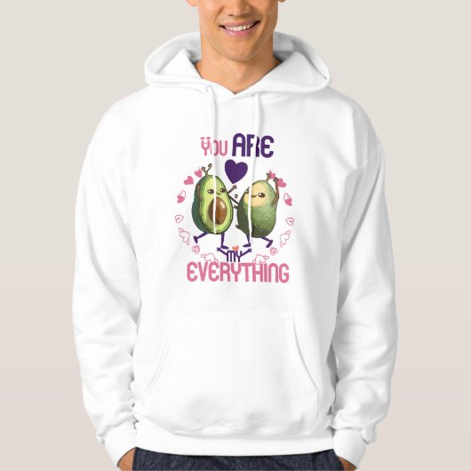 Cute Funny Avocados Love Dancing - Lovers Gift Hoodie (Voorkant)