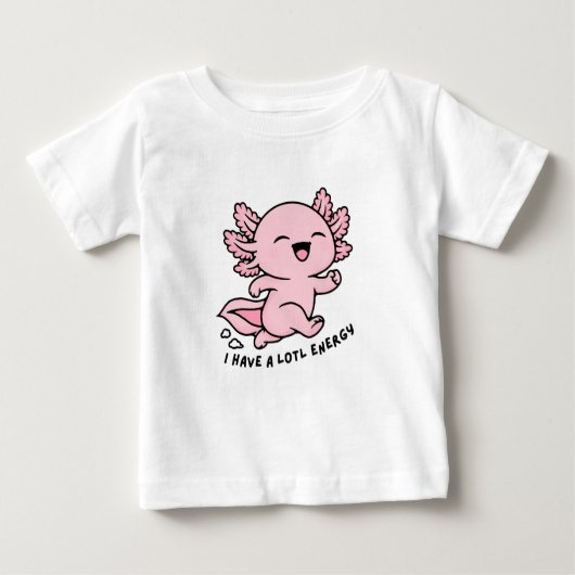 Cute Funny Axolotl Kids Apparel, Alotl Energy (Voorkant)