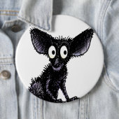 Cute Funny Aye-Aye Ronde Button 6,0 Cm (In situ)