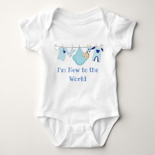 Cute Funny Baby Jersey Bodysuit/Gezegde T-Shirt (Voorkant)