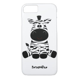 Cute & Funny Baby Zebra Cartoon personaliseren iPhone 8/7 Hoesje