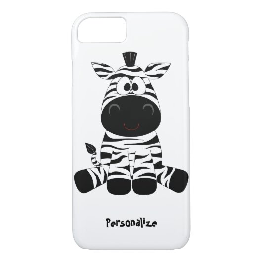 Cute & Funny Baby Zebra Cartoon personaliseren Case-Mate iPhone Case (Achterkant)