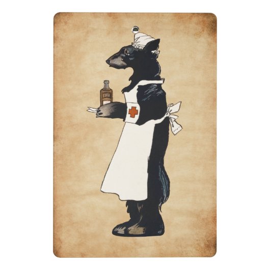 Cute & Funny  Background Nurse Mini Klembord (Achterkant)