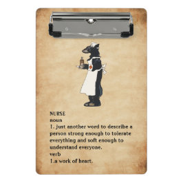 Cute & Funny  Background Nurse Mini Klembord