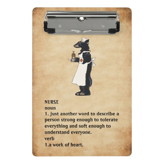 Cute & Funny Background Nurse Mini Klembord (Voorkant)