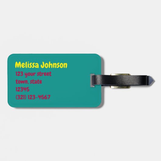 Cute Funny Bagagelabel (Achterkant horizontaal)