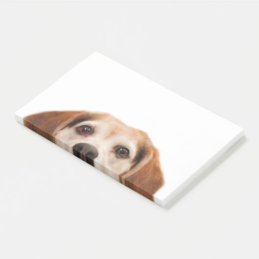 Cute Funny Beagle Dog Modern Trendy Post-it® Notes (Schuin)