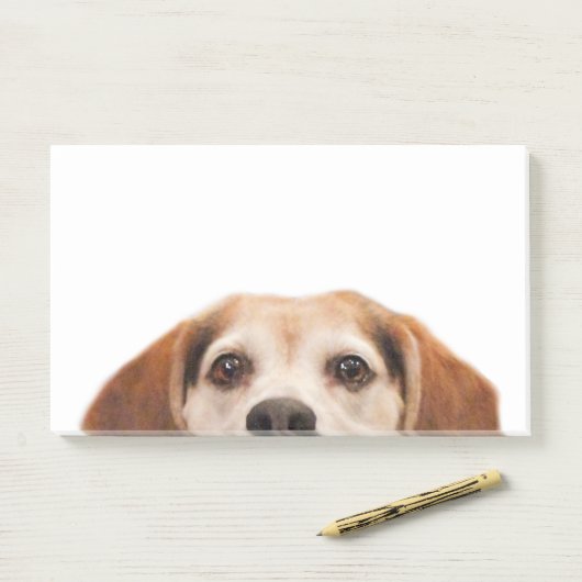 Cute Funny Beagle Dog Modern Trendy Post-it® Notes (Op bureau)