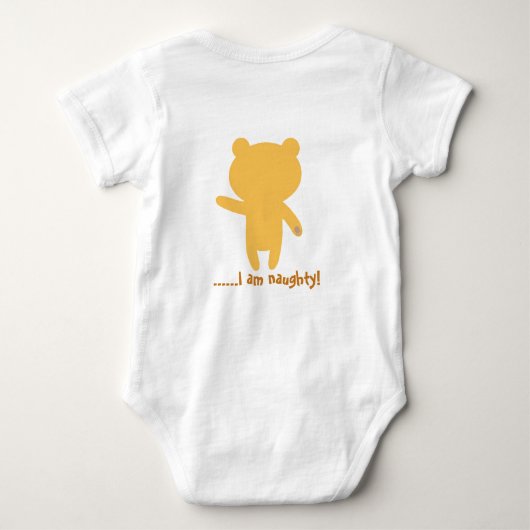 Cute Funny Bear With Me Baby Shower Personalized Romper (Achterkant)