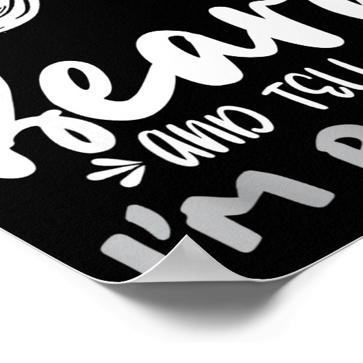 Cute Funny Beard Quote Gift For Bearded Men And Lo Poster (Hoek)