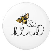 Cute & Funny Bee Sind Keramische Knop (Voorkant)