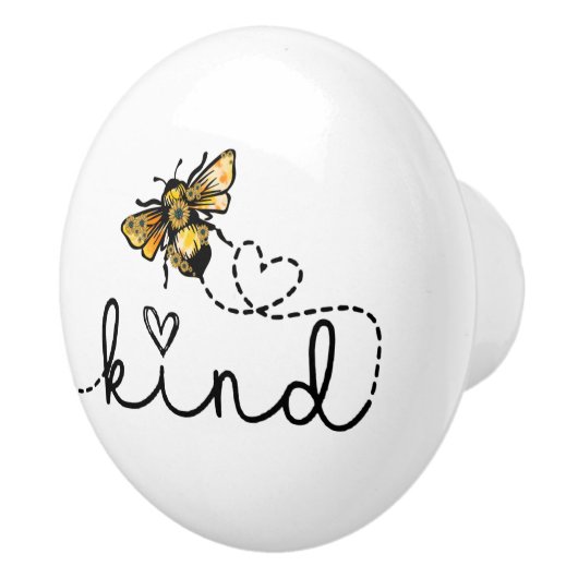 Cute & Funny Bee Sind Keramische Knop (Rechts)