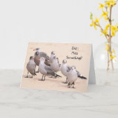 Cute Funny Belated Birthday Zee Gull Card Kaart (Gele Bloem)