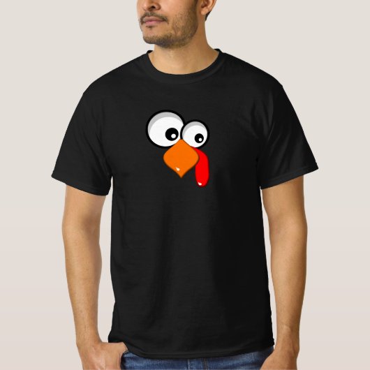 Cute Funny Big-Eyed Turkey T-shirt (Voorkant)
