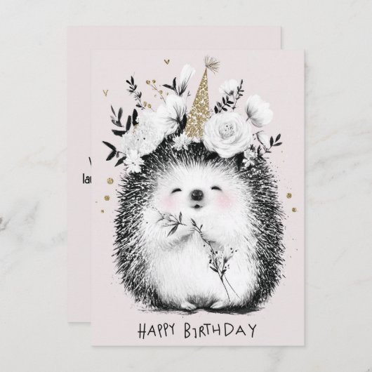 Cute Funny Birthday Card (Voorkant / Achterkant)