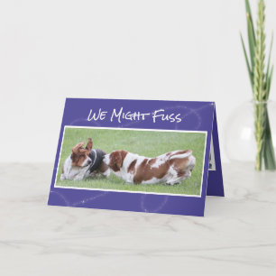 Cute & Funny Birthday Card met Basset Hounds Kaart