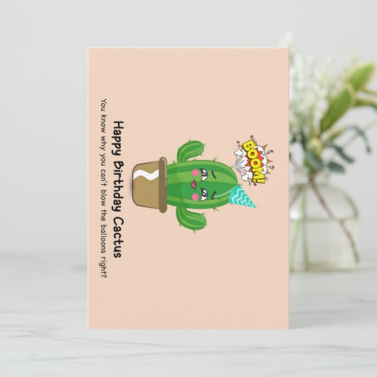 Cute Funny Birthday-kaartontwerp Kaart (Staand voorkant)