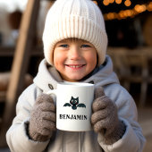 Cute Funny Black Bat met naam Koffiemok