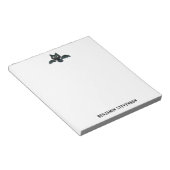 Cute Funny Black Bat met naam Notitieblok (Schuin)