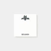 Cute Funny Black Bat met naam Post-it® Notes (Voorkant)