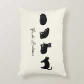 Cute Funny Black Cat Accent Kussen (Voorkant(Verticaal))