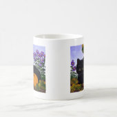 Cute Funny Black Cat Mouse Herfst Gift Creationart Koffiemok (Center)