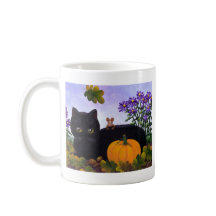 Cute Funny Black Cat Mouse Herfst Gift Creationart