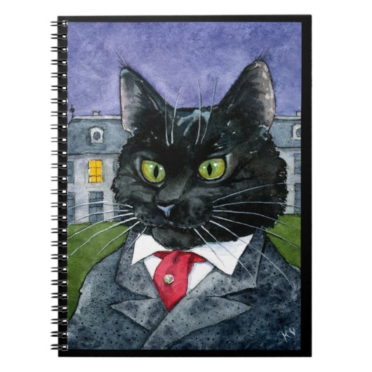 Cute Funny Black Cat Notebook Notitieboek (Voorkant)
