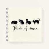  Cute Funny Black Cat Notitieboek (Voorkant)