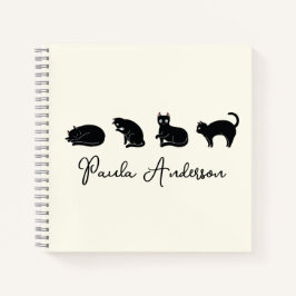  Cute Funny Black Cat Notitieboek