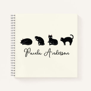  Cute Funny Black Cat Notitieboek