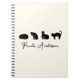  Cute Funny Black Cat Notitieboek