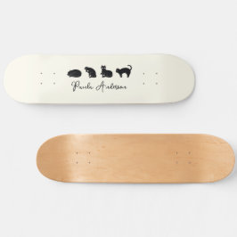  Cute Funny Black Cat Persoonlijk Skateboard